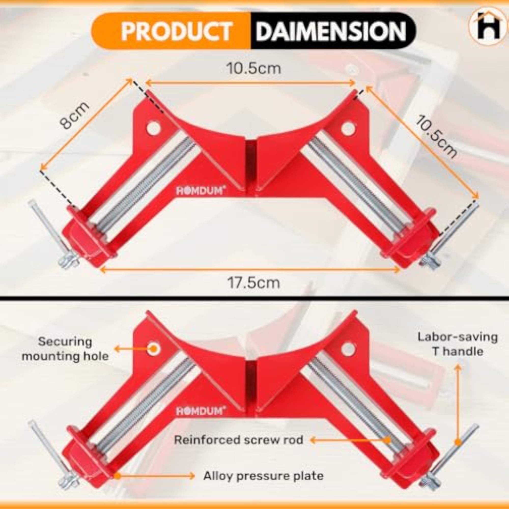 Corner Clamp 90 Degree Woodworking Tool Set of 4